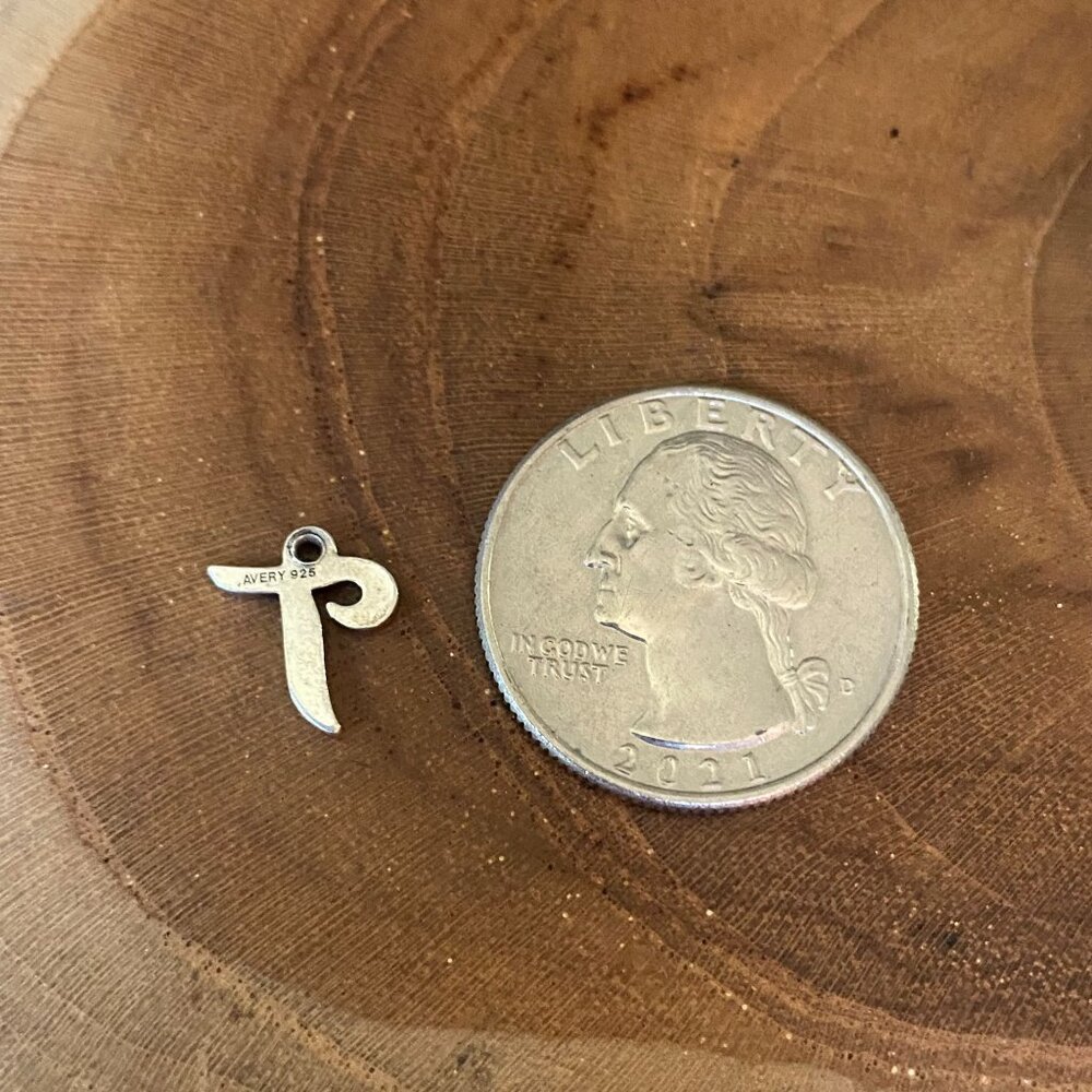 James Avery Script Initial "T" Charm, Sterling Si… - image 2